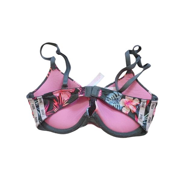 Victorias Secret Pink Size 32B Wear Everywhere Push Up Floral Beachy Hawaii Vaca - Picture 2 of 10